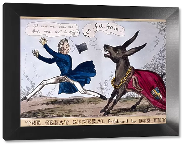 The great general frightened by Don-Key, 1830. Artist: Henry Heath