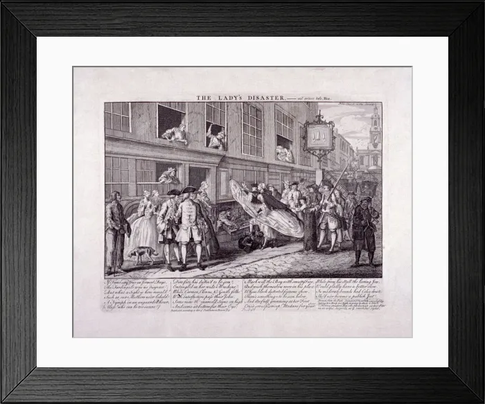 Framed Print : The ladys disaster, 1747. Artist: John June Framed Print : The ladys disaster, 1747. Artist: John June