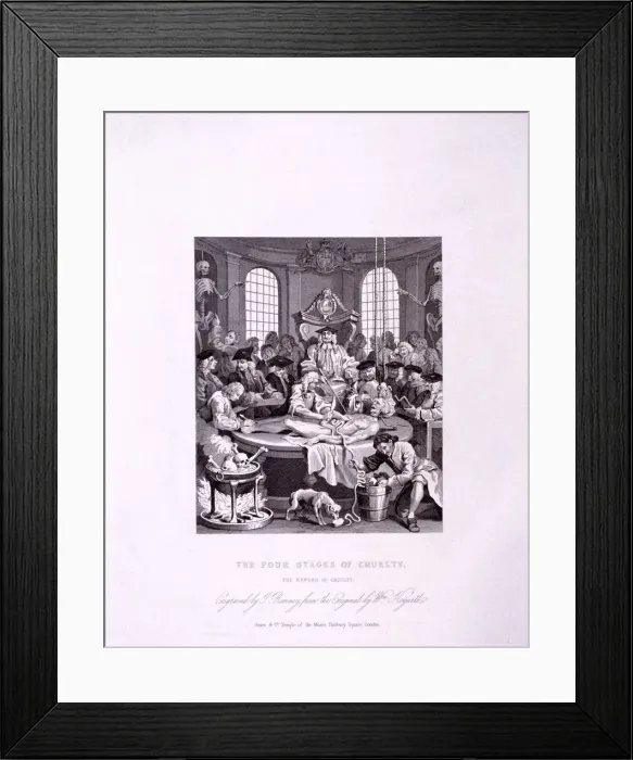 Framed Print : The Reward of Cruelty, plate IV from The Four Stages of Cruelty, 1833. Artist Framed Print : The Reward of Cruelty, plate IV from The Four Stages of Cruelty, 1833. Artist