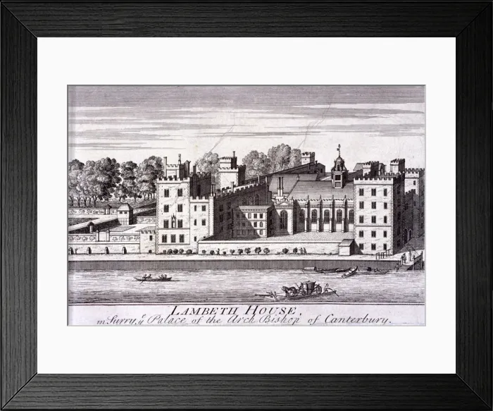 Framed Print : Lambeth Palace, London, c1720 Framed Print : Lambeth Palace, London, c1720