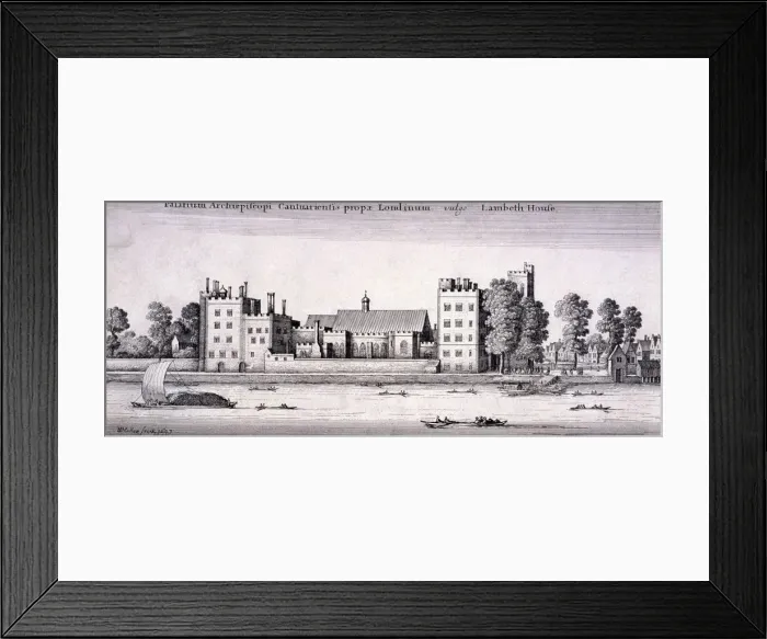Framed Print : Lambeth Palace, London, 1647. Artist: Wenceslaus Hollar Framed Print : Lambeth Palace, London, 1647. Artist: Wenceslaus Hollar