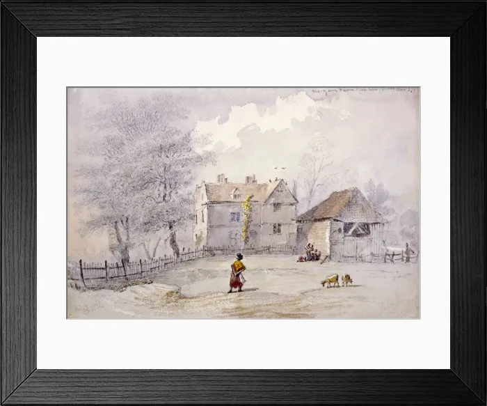 Framed Print : Morgans Farm, Kentish Town, London, 1834. Artist: George Shepheard Framed Print : Morgans Farm, Kentish Town, London, 1834. Artist: George Shepheard
