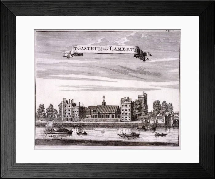 Framed Print : Lambeth Palace, London, c1680 Framed Print : Lambeth Palace, London, c1680