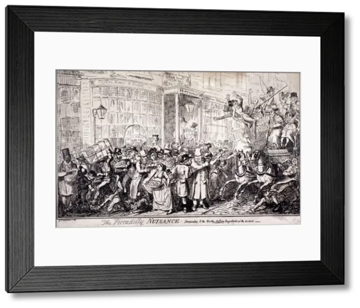 Framed Print : The Picadilly nuisance, London, 1818 Framed Print : The Picadilly nuisance, London, 1818