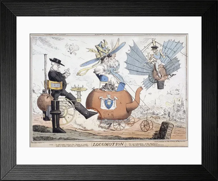 Framed Print : Locomotion, London, c1820. Artist: George Cruikshank Framed Print : Locomotion, London, c1820. Artist: George Cruikshank