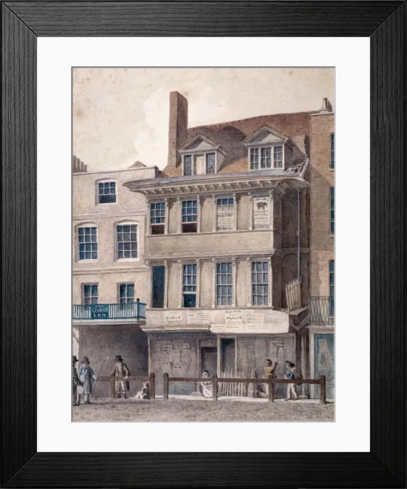 Framed Print : George Inn, West Smithfield, London, c1830. Artist: Robert Blemmell Schnebbelie Framed Print : George Inn, West Smithfield, London, c1830. Artist: Robert Blemmell Schnebbelie