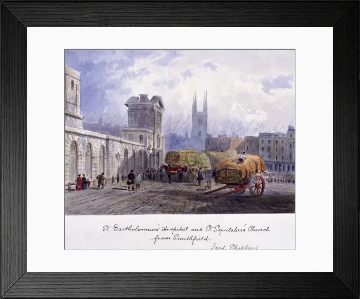 Framed Print : West Smithfield, London, c1840. Artist: Shelley Framed Print : West Smithfield, London, c1840. Artist: Shelley