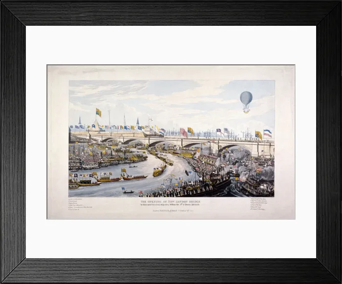 Framed Print : Opening of London Bridge (New), London, 1831 Framed Print : Opening of London Bridge (New), London, 1831