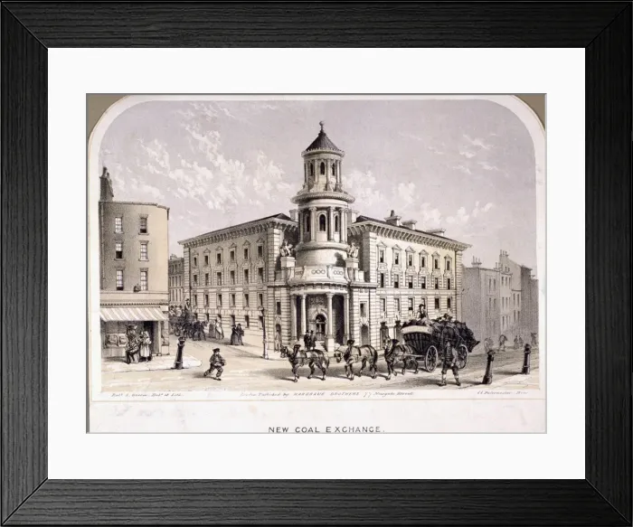Framed Print : Coal Exchange, London, 1849. Artist: Roberts Groom Framed Print : Coal Exchange, London, 1849. Artist: Roberts Groom