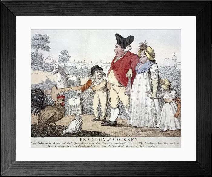 Framed Print : The origin of Cockney, London, c1800 Framed Print : The origin of Cockney, London, c1800