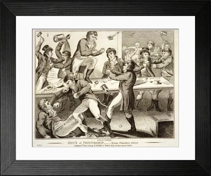 Framed Print : Sons of Friendship-Scene Chandois Street, London, 1870 Framed Print : Sons of Friendship-Scene Chandois Street, London, 1870
