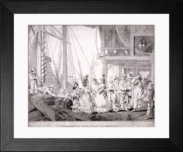 Framed Print : Dice Quay, Lower Thames Street, London, 1788. Artist: Charles Ansell Framed Print : Dice Quay, Lower Thames Street, London, 1788. Artist: Charles Ansell