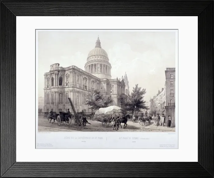Framed Print : St Pauls Cathedral, London, c1855. Artist: Jules Louis Arnout Framed Print : St Pauls Cathedral, London, c1855. Artist: Jules Louis Arnout