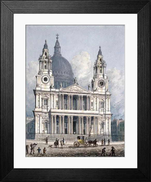 Framed Print : St Pauls Cathedral, London, 1810. Artist: George Shepherd Framed Print : St Pauls Cathedral, London, 1810. Artist: George Shepherd