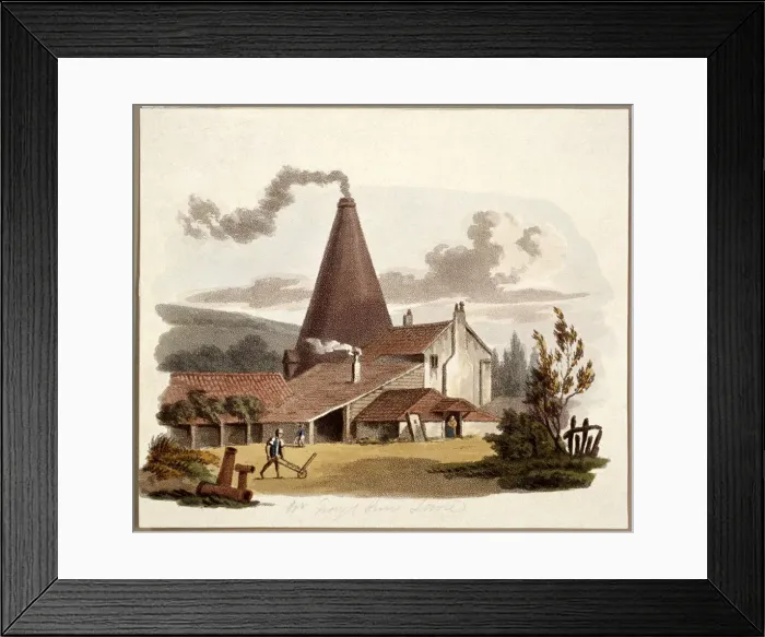 Framed Print : Tile Kiln, Grays Inn Road, Holborn, London, 1812. Artist: William Pickett Framed Print : Tile Kiln, Grays Inn Road, Holborn, London, 1812. Artist: William Pickett