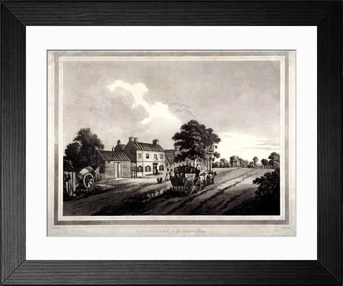 Framed Print : Bell Inn, Edgware Road, London, 1788. Artist: CA Prestel Framed Print : Bell Inn, Edgware Road, London, 1788. Artist: CA Prestel