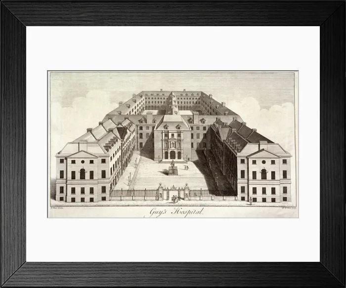 Framed Print : Guys Hospital, Southwark, London, c1756. Artist: William Henry Toms Framed Print : Guys Hospital, Southwark, London, c1756. Artist: William Henry Toms