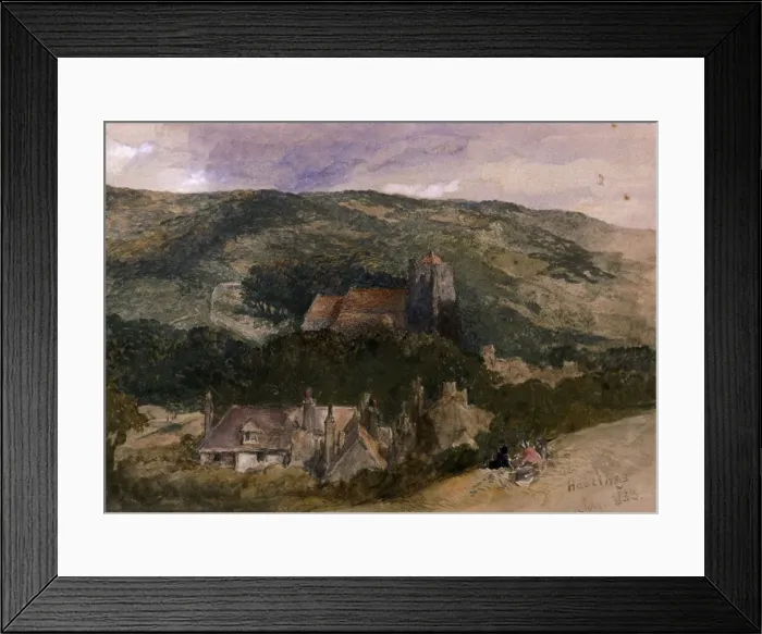 Framed Print : View at Hastings, 1853. Artist: Sir John Gilbert Framed Print : View at Hastings, 1853. Artist: Sir John Gilbert