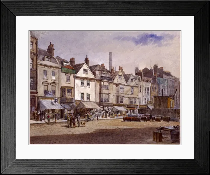 Framed Print : Whitechapel High Street, Stepney, London, 1884. Artist: John Crowther Framed Print : Whitechapel High Street, Stepney, London, 1884. Artist: John Crowther