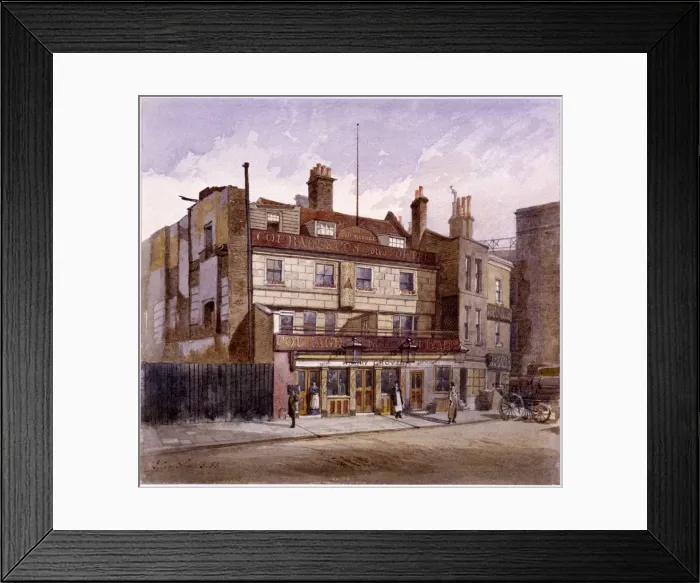 Framed Print : Old George Inn, Trinity Square, London, 1883. Artist: John Crowther Framed Print : Old George Inn, Trinity Square, London, 1883. Artist: John Crowther