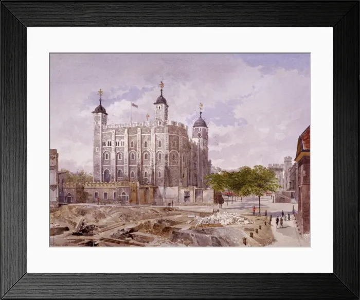 Framed Print : Tower of London, London, 1883. Artist: John Crowther Framed Print : Tower of London, London, 1883. Artist: John Crowther
