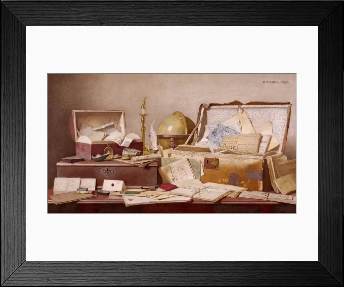 Framed Print : The Search for the Will, 1890. Artist: Benjamin Walter Spiers Framed Print : The Search for the Will, 1890. Artist: Benjamin Walter Spiers