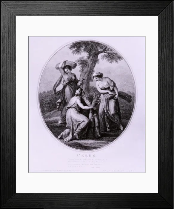 Framed Print : Ceres, c1782. Artist: Francesco Bartolozzi Framed Print : Ceres, c1782. Artist: Francesco Bartolozzi