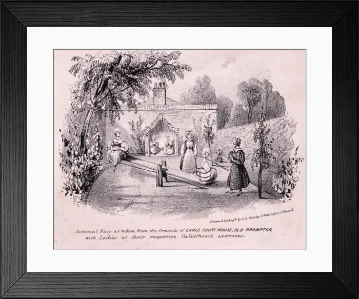 Framed Print : Earls Court House, Brompton, London, c1850 Artist: GE Madeley Framed Print : Earls Court House, Brompton, London, c1850 Artist: GE Madeley