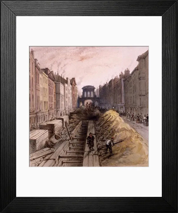 Framed Print : Fleet Street, London, 1845. Artist: Frederick Napoleon Shepherd Framed Print : Fleet Street, London, 1845. Artist: Frederick Napoleon Shepherd