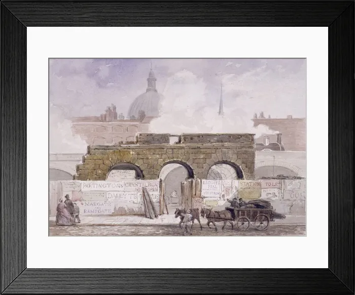 Framed Print : The remains of Fleet Prison, London, 1868 Framed Print : The remains of Fleet Prison, London, 1868