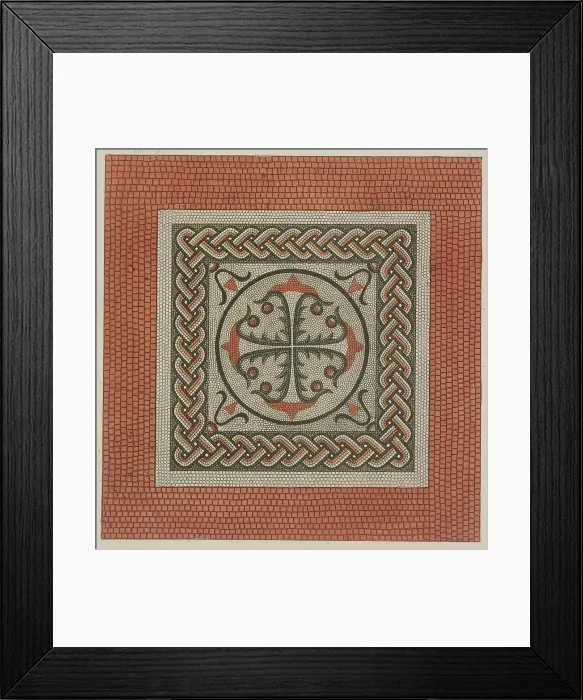 Framed Print : Mosaic pavement from the British Museum, Holborn, London, 1812 Framed Print : Mosaic pavement from the British Museum, Holborn, London, 1812