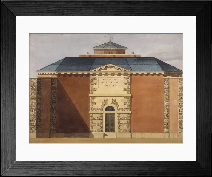 Framed Print : View of Cold Bath Fields Prison. Finsbury, Islington, London, 1820 Framed Print : View of Cold Bath Fields Prison. Finsbury, Islington, London, 1820
