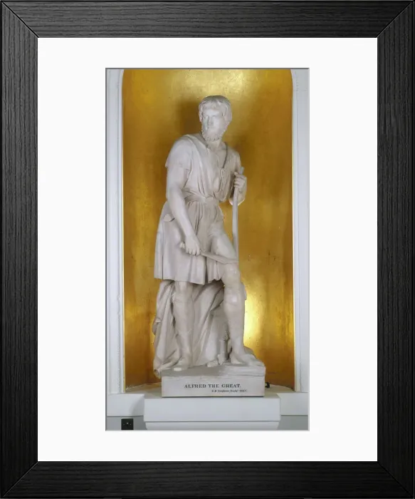 Framed Print : Alfred the Great in the Neatherds Cottage, 1863. Artist: Edward Bowring Stephens Framed Print : Alfred the Great in the Neatherds Cottage, 1863. Artist: Edward Bowring Stephens