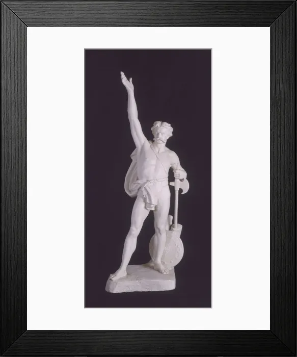Framed Print : Caractacus. 1856. Artist: John Henry Foley Framed Print : Caractacus. 1856. Artist: John Henry Foley