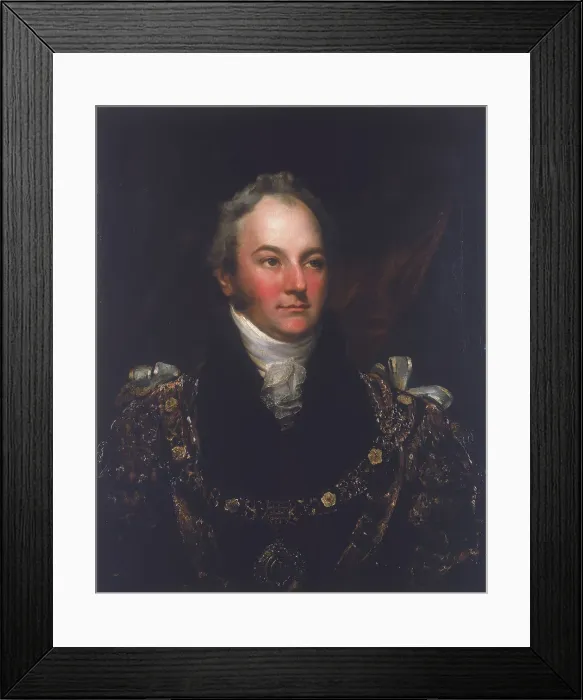Framed Print : Sir Claudius Stephen Hunter. 1813. Artist: Samuel Drummond