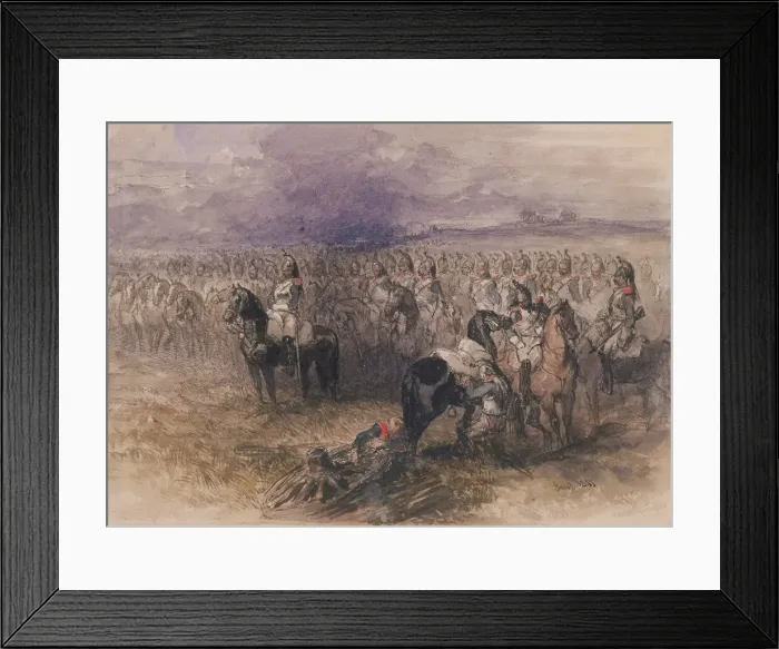 Framed Print : French cavalry, 1851. Artist: Sir John Gilbert Framed Print : French cavalry, 1851. Artist: Sir John Gilbert