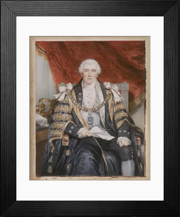Framed Print : John Crowder, Lord Mayor of London, c1829. Artist: Sir William Charles Ross Framed Print : John Crowder, Lord Mayor of London, c1829. Artist: Sir William Charles Ross