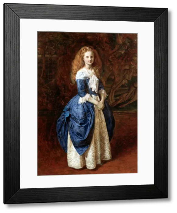 Framed Print : My Great Grandmother, portrait of a child, 1865. Artist: James Archer Framed Print : My Great Grandmother, portrait of a child, 1865. Artist: James Archer