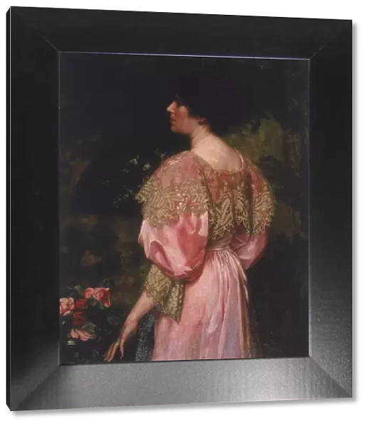 The Rose-Coloured Gown (Miss Giles), 1896. Artist: Charles HM Kerr