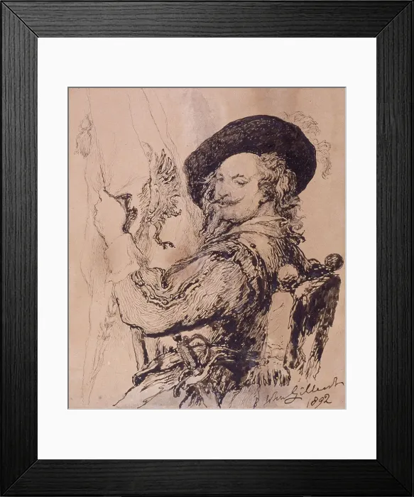 Framed Print : A Standard Bearer, 1892. Artist: Sir John Gilbert Framed Print : A Standard Bearer, 1892. Artist: Sir John Gilbert