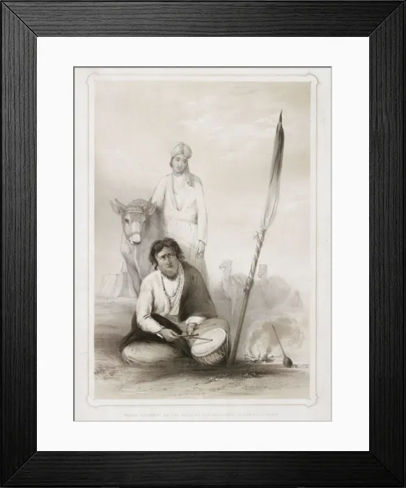 Framed Print : Fakeer attached to the Suite of the Governor General in Camp, 1844 Framed Print : Fakeer attached to the Suite of the Governor General in Camp, 1844