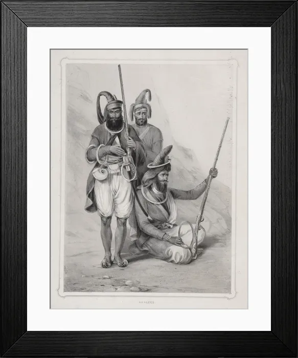 Framed Print : Akalees, (Indian warriors), 1844. Artist: Lowes Dickinson Framed Print : Akalees, (Indian warriors), 1844. Artist: Lowes Dickinson