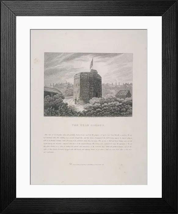 Framed Print : The Bear Garden, Southwark, London, c1600 Framed Print : The Bear Garden, Southwark, London, c1600