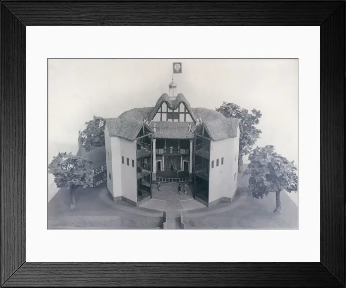 Framed Print : Model of the Globe Theatre, c1950 Framed Print : Model of the Globe Theatre, c1950