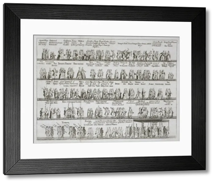 Framed Print : The coronation procession of King George II, October 1727, (c1727)