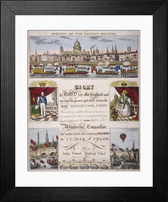 Framed Print : The opening of London Bridge, 1831 Framed Print : The opening of London Bridge, 1831