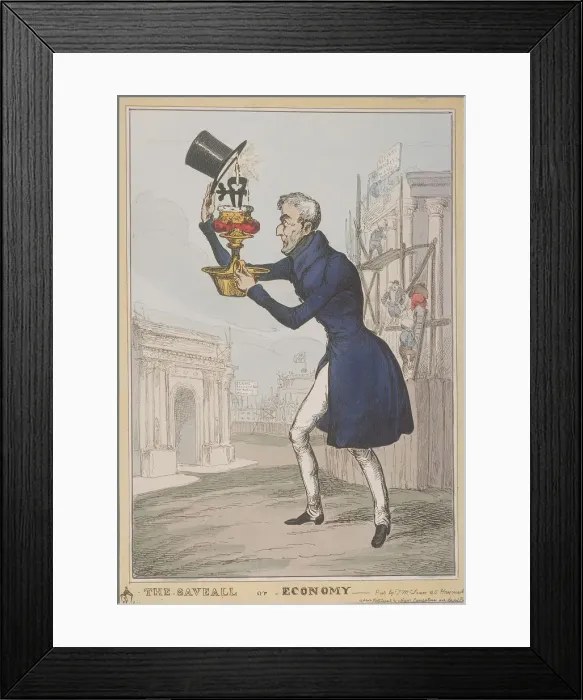 Framed Print : The Saveall, or Economy, 1828. Artist: Thomas McLean Framed Print : The Saveall, or Economy, 1828. Artist: Thomas McLean