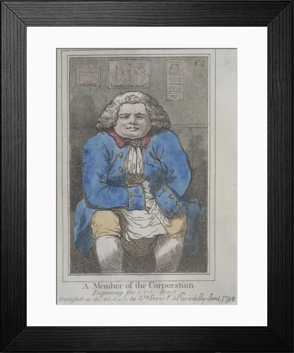 Framed Print : A Member of the Corporation preparing for a City feast, 1789 Framed Print : A Member of the Corporation preparing for a City feast, 1789