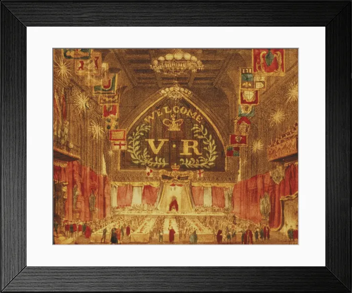 Framed Print : The banquet given for Queen Victoria at the Guildhall, London, 1837 Framed Print : The banquet given for Queen Victoria at the Guildhall, London, 1837
