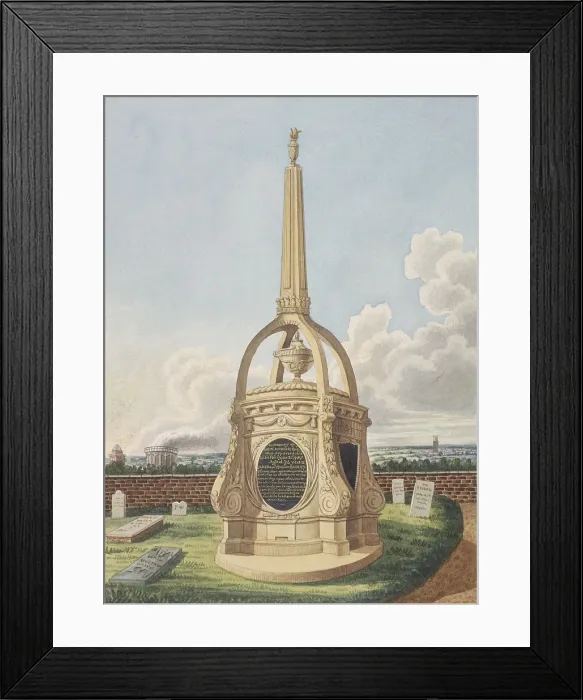 Framed Print : Monument to John Duprie at St Leonards, Bromley, c1800 Framed Print : Monument to John Duprie at St Leonards, Bromley, c1800